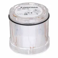 WERMA Tower Light Module: Steady, 24V AC/24V DC, Clear, 70 mm Overall Dia, 66 mm Overall Ht (MPN 64440075)