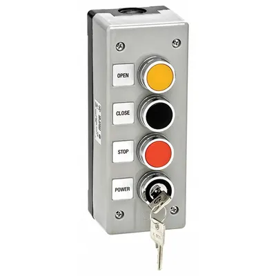 AMERICAN GARAGE DOOR 3BXLT Double Pole Outdoor Surface Mount - Push Button Garage Door Control Stations