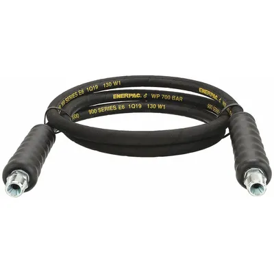 ENERPAC Hydraulic Hose Assembly: 3/8 in ID, NPTF x NPTF, 10 ft Lg, Black - Enerpac H900 Flexible Hydraulic Hose Assemblies