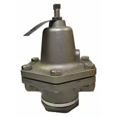 This CASH VALVE steam pressure regulator is constructed of stainless steel with 1 in FNPTF x FNPTF connections. It is used to reduce and stabilize steam pressure in industrial piping systems, commonly applied in process heating, sterilization, and HVAC applications where precise pressure control is required.