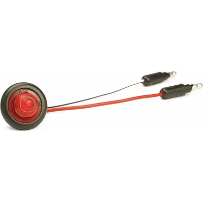 GROTE 49282 LED Clearance Light, Round, Surface Mount, Red Lens, Grommet Mount - Clearance Lights