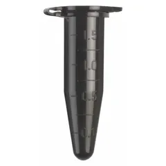 APPROVED VENDOR Polypropylene Microcentrifuge Tube, 1.5 mL, Conical Bottom, Black, Graduated, with Closure, HS4323K