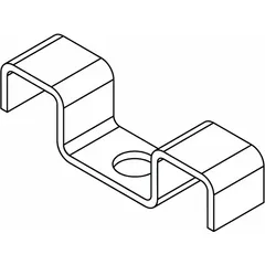 This 316 stainless steel clip secures fiberglass grating panels to support structures. Designed for grating with 2-inch bearing bar spacing. Clip only; fasteners not included.