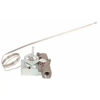 This thermostat is a replacement part for Vulcan Hart commercial ovens. It regulates oven temperature to maintain consistent cooking conditions. Suitable for use in restaurant and foodservice kitchens