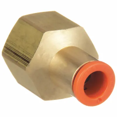 SMC KQ2F03-35A Push-to-Connect x FNPT Tube Fitting, Brass, White, 1/4" Thread - Polybutylene & Brass Tube Fittings