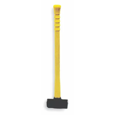 NUPLA Standard Sledge Hammer: Steel, Fiberglass Handle, 8 lb Head Wt, 2 1/2 in Dia - Standard Sledge Hammers