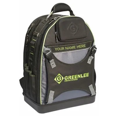 GREENLEE 0158-26 Polyester Tool Backpack, Black, 27 Inside Pockets - Polyester Tool Backpacks