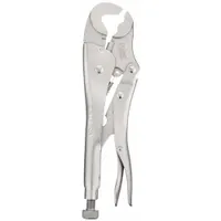 Locking Plier: V, Lever, 1 1/8 in Max Jaw Opening, 10 in Overall Lg, 1 1/4 in Jaw Lg, Plain Grip (MPN 2)
