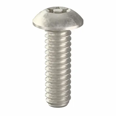 TAMPER-PRUF-SCREW Tamper Resistant Screw: #10-24 Thread Size, 5/8 in Lg, Stainless Steel - Button Head Tamper-Resistant Machine Screws