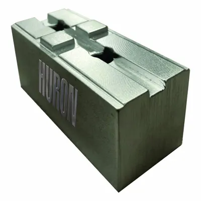 HURON Square Tongue-and-Groove Lathe Jaw, 3/8 in Mounting Bolt, 6MEH - Square Tongue-and-Groove Lathe Jaws