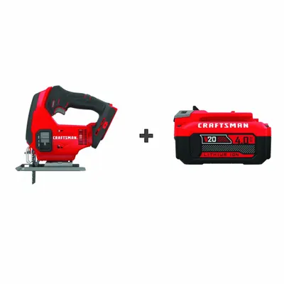 CRAFTSMAN 20V MAX JIG SAW (TOOL ONLY) (MPN CMCS600B/CMCB204) - Craftsman Cordless Jigsaws