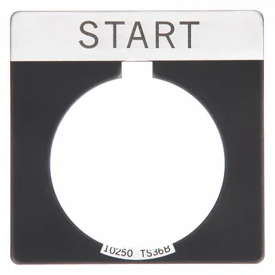 EATON Legend Plate: 30 mm Panel Mounting Size, Square - Push-Button Rings & Plates
