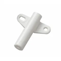 This polyacetal gas spring bracket from BANSBACH has an overall height of 12.7 mm and width of 44.45 mm. It is used for mounting gas springs in applications such as machinery enclosures and access panels.