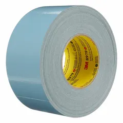 Blue, rubber-based duct tape with polyethylene coated cloth backing. 12.1 mil thick, 1 inch wide, 60 yards long. Designed for outdoor use and clean removal from surfaces such as metal, plastic, and painted substrates. Suitable for temporary holding, sealing, and bundling applications.