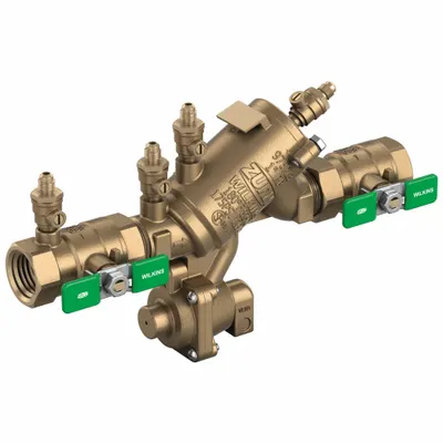 WILKINS Backflow Preventer: 975XL3, Std Configuration, Bronze, 1 in Pipe Size, FNPT - Zurn RPZ Backflow Preventers