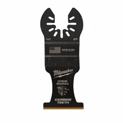 Open-back universal OIS mounted blades for straight cutting in cement board. Each blade has an overall length of 3 9/16 inches. Sold in a 5-pack.