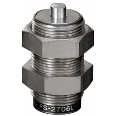Steel-bodied shock absorber with 22.6 N force rating. Used in industrial motion control to dampen impact and decelerate moving loads in light-duty automation, packaging, and material handling equipment.