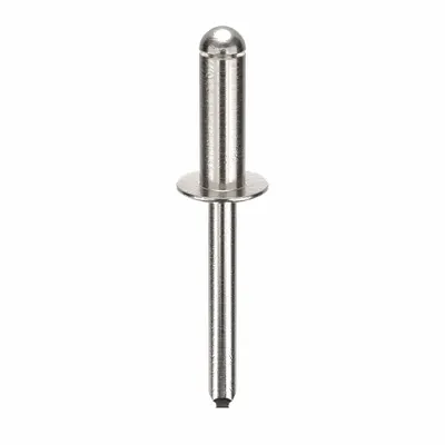 POP AVDEL Domed-Head Blind Rivet, 0.249" dia, 2 4/91" L, 100 PK - Domed-Head Blind Rivets