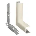 Steel 90° flat elbow for single-channel raceways, enabling right-angle turns on the same surface. Features a 3/4 in height and 3/4 in raceway width in an ivory finish. Used to route wiring around corners in raceway systems.