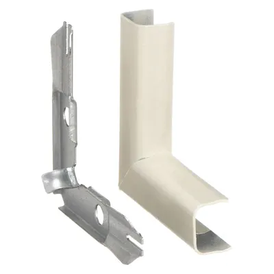 LEGRAND 90 Degree Flat Elbow, Series 500, Steel, Ivory, V511 - 90 Degree Elbows for Single-Channel Raceways