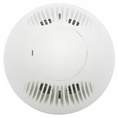 Ceiling-mount occupancy sensor combining ultrasonic detection and photocell for automatic lighting control based on occupancy and ambient light. Operates on 24V DC. Suitable for commercial spaces requiring energy-efficient lighting management.