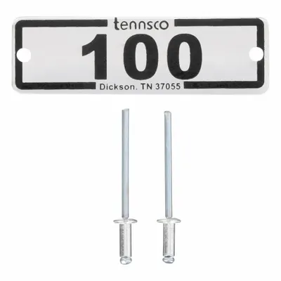 TENNSCO Number Plates, 76 to 100, Aluminum, Powder Coated, 25 Plates