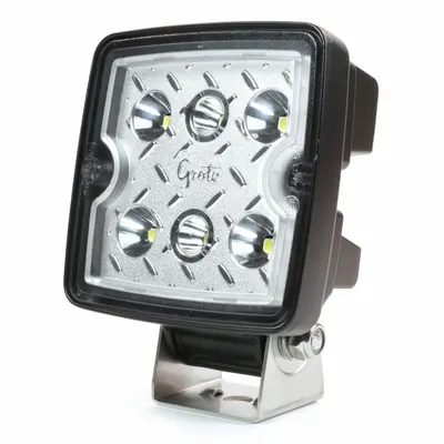 GROTE 63981-5 LED Floodlight, Black Hardshell, 3 15/16 in, ECE - Vehicle Floodlights
