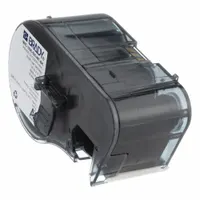 This continuous label roll cartridge integrates label and ribbon in a single unit for use with the M511 printer series. The vinyl material provides resistance to abrasion and chemicals, suitable for industrial identification such as cable marking, component labeling, and safety signage