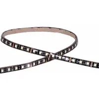 This MAXXIMA flexible strip light is a flat, blue LED unit rated for 12.8V DC operation. It features IP68 ingress protection for use in wet or outdoor locations and blunt cut leads for electrical connection. Designed for surface mounting, it is suitable for accent or task lighting in industrial, marine, or commercial settings