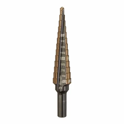 MILWAUKEE 48-89-9281 Cobalt Step Drill Bit, 1/8" to 1/2" - Cobalt Step Drill Bits