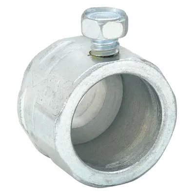 RACO 3005 Rigid Set Screw Connector, 1-1/4 in Trade Size, Steel, Zinc Plated - Connectors for Heavy-Wall RMC & Medium-Wall IMC Metal Conduit