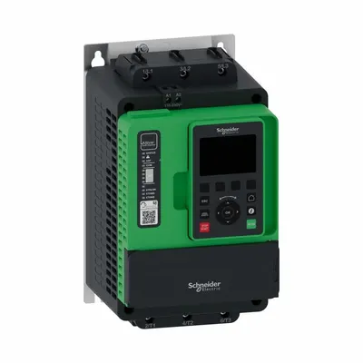 SCHNEIDER Soft Start: 208-690V AC, 17 A Output Current, With Bypass, IP20, 60/50 Hz - Schneider Altistart ATS 490