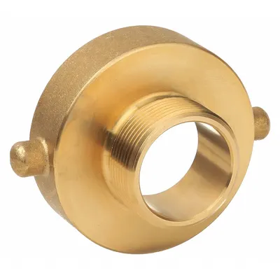 OEM Fire Hose Adapter: 1 1/2 in Compatible Pipe Size - Brass Rigid Fire Hydrant & Standpipe Adapters