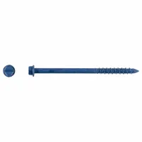This hex-head screw anchor is made of steel with an external hex drive and a self-threading tip. It is removable and comes in a 100-pack. Suitable for fastening fixtures, brackets, and equipment to concrete, brick, or block in light- to medium-duty applications