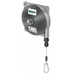 This non-locking tool balancer suspends and counterbalances handheld tools up to 9 lb, reducing operator fatigue. The fixed design with an 8 ft cable keeps tools within easy reach. Constructed from die cast aluminum, it is suited for assembly, manufacturing, and maintenance tasks.