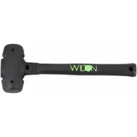 Dead Blow Hammer: Steel Handle, 2 lb Head Wt, 1 3/4 in Hammer Face Dia, 14 in Overall Lg (MPN 55214)