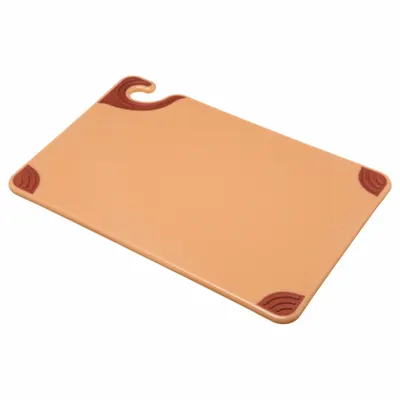 SAN JAMAR Saf-T-Grip Cutting Board 18x12 in Brown Co-Polymer NSF CBG121812BR - Saf-T-Grip Cutting Boards