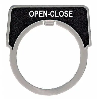 SCHNEIDER Legend Plate: 30 mm Panel Mounting Size, Half-Round - Push-Button Rings & Plates