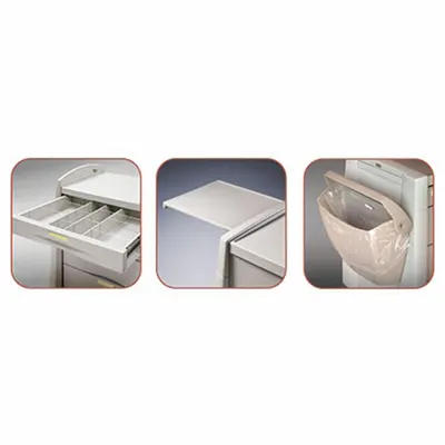 CAPSA HEALTHCARE Side-Mount Accessory: Divider/Waste with - Side-Mount Accessories for Medical Carts