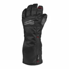 Electronically heated gloves in size 2XL, black color. Heating time: 8 hours on Low, 4 hours on Medium, 2 hours on High. Includes USB batteries and USB chargers. Insulated for cold conditions. Suitable for use in cold environments to maintain hand warmth during prolonged outdoor work.