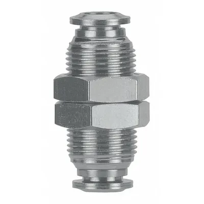 AIGNEP USA Stainless Steel Push-to-Connect Adapter, 10 mm OD x 10 mm OD - Stainless Steel Tube Fittings