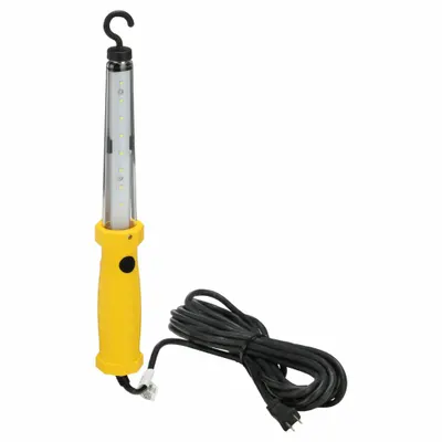 BAYCO Hand Lamp: LED, 25 ft Power Cord Lg, 1,200 lm Max Brightness, 2 Brightness Levels - Corded Hand Lamps