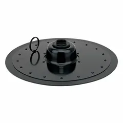 Follower plate for grease pumps, compatible with model 253387. Includes plate component. Used in lubrication systems to push grease from pump inlet, ensuring consistent flow and preventing air pockets.