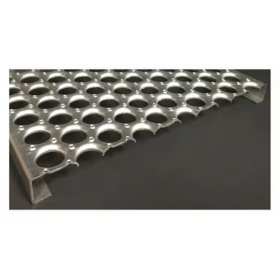 OEM APPROVED VENDOR Ladder Tread Channel, Open Grip, Steel, 61G13182-10 - Stair Treads & Channels