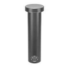 Standard clevis pin with 3/8 in diameter and 1 1/2 in shank length. Supplied in a 25-pack. Used in clevis assemblies, linkages, and mechanical joints for non-locking pinned connections.
