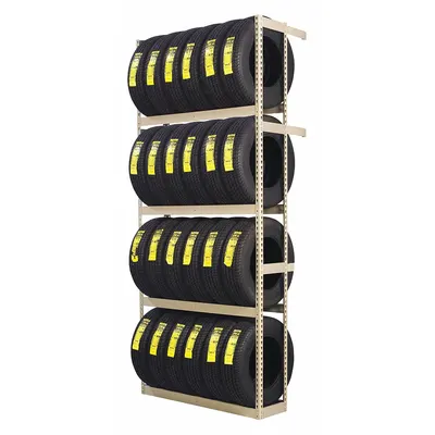 TENNSCO Single-Sided Rivet-Connect Standalone Tire Rack - Single-Sided Rivet-Connect Standalone Tire Racks