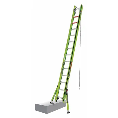LITTLE GIANT 28 ft Cable Grab Non-Conductive Fiberglass - Cable Grab Non-Conductive Fiberglass Extension Ladders