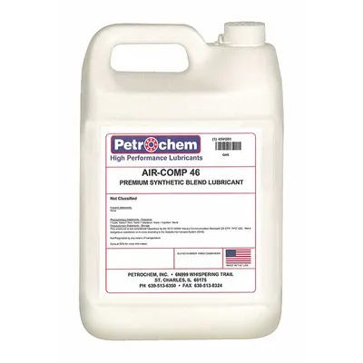 PETROCHEM AIR-COMP 46-001 Air Compressor Oil, 1 gal Jug, SAE 15, ISO VG 46 - Air Compressor Oils