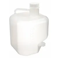 APPROVED VENDOR Carboy: 5 L, 1.32 gal, Polypropylene, 268.7 mm x 190 mm x 270.5 mm, Spout, White