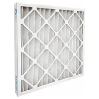 This pleated air filter measures 16 in x 24 in x 1 in with a MERV 13 rating. It is constructed with synthetic media and a beverage board frame. Suitable for HVAC air filtration in commercial and industrial buildings, capturing fine particles such as dust, mold spores, and bacteria